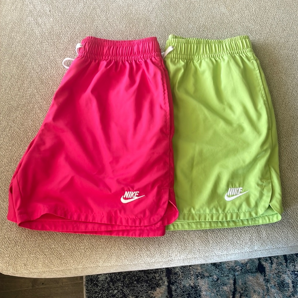 Nike Woven Summer Shorts| Hot Pink and Lime Green| Great Condition| $35 Each